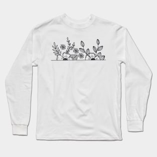 Line Flowers Long Sleeve T-Shirt